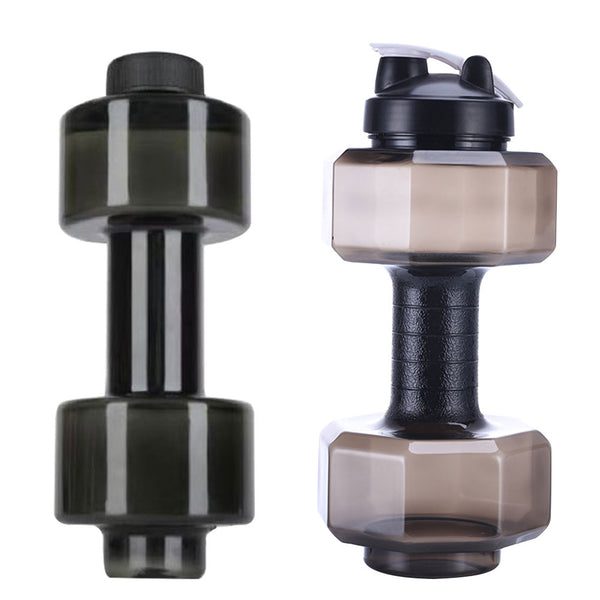 2.6L Large Capacity Dumbbells Cold Water Bottle Outdoor Running Bicycle Cycling Gym Fitness Sport Shaker Leak-proof Kettle